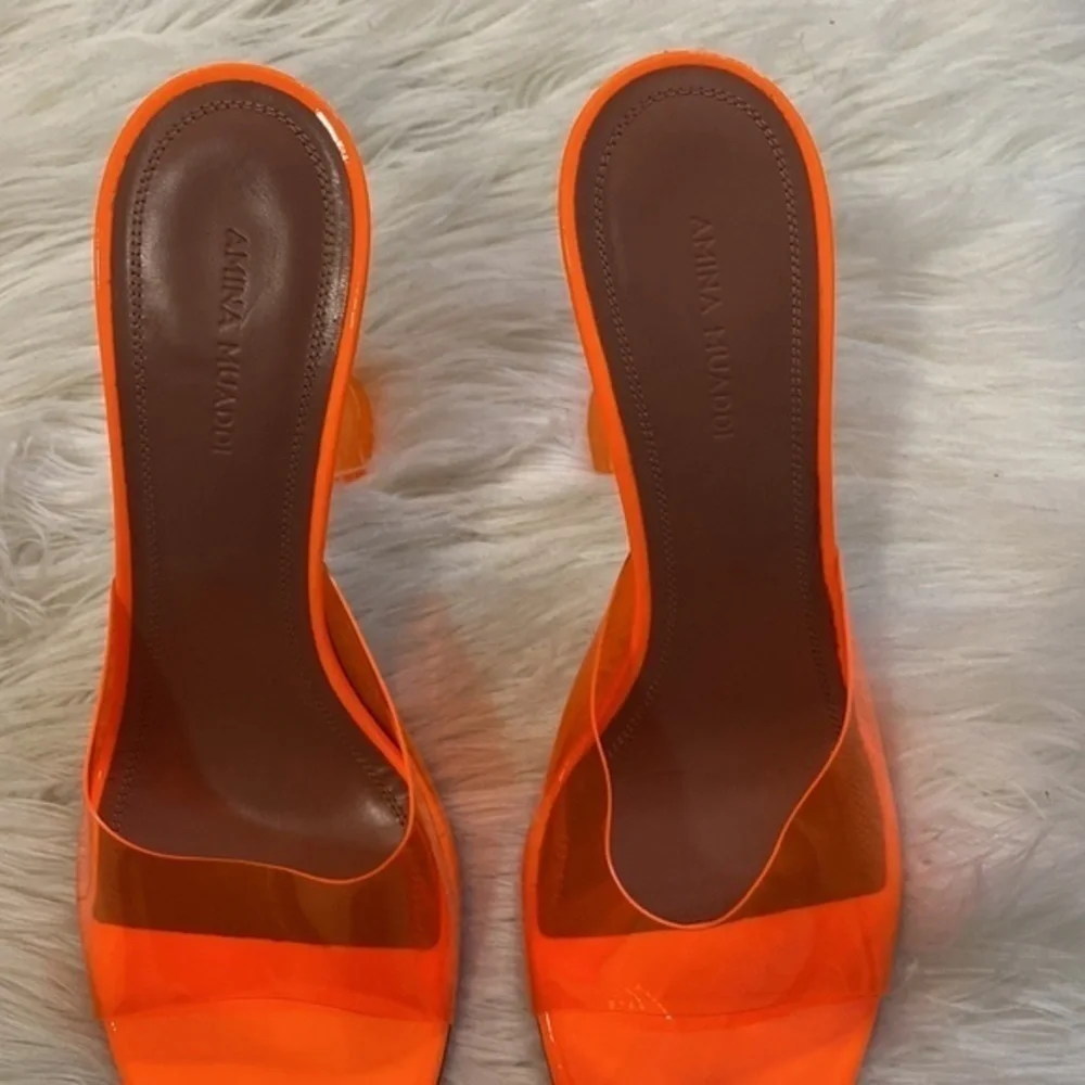 Amina Muaddi Lupita glass‎ sandal size 39EU - Picture 4 of 13